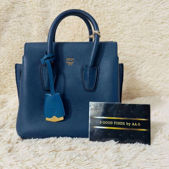 MCM Mini Milla Park Avenue Tote Bag - Navy - Picture 1 of 14
